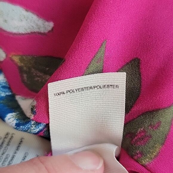 Rachel by Rachel Roy tropical floral flutter sleeved blouse Women's Size 4 - Picture 10 of 12